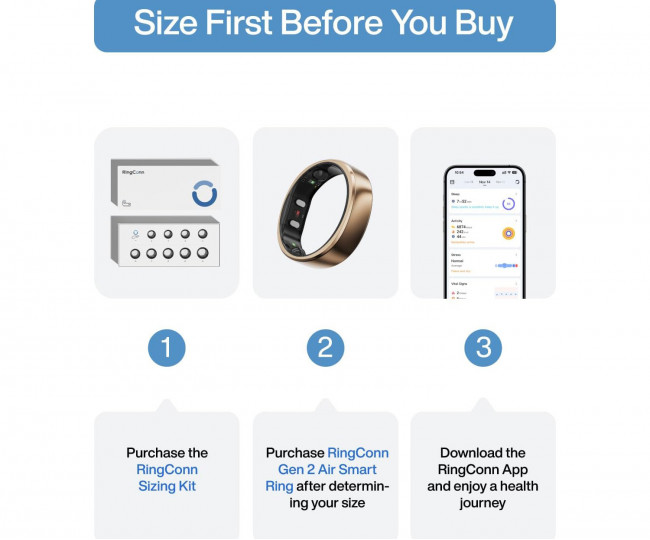 Розумне кільце RingConn Gen 2 Air Dune Gold